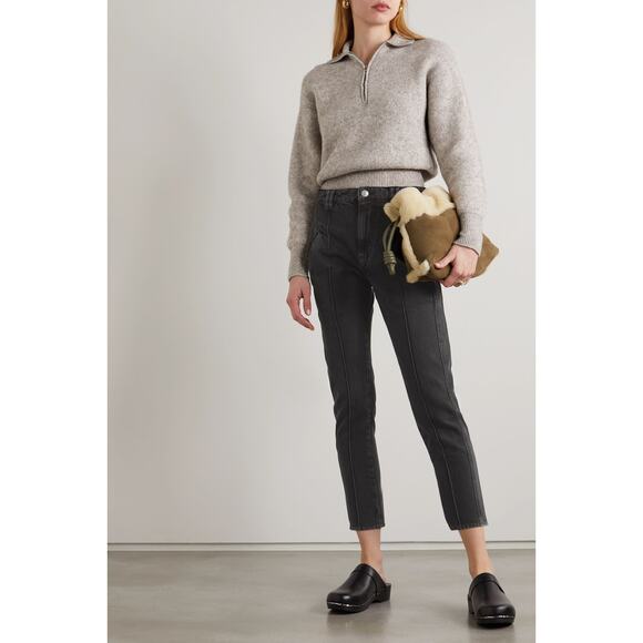 Isabel Marant Denim - Isabel Marant Etoile Tilly Straight Leg Jeans Faded Black Size 2 New